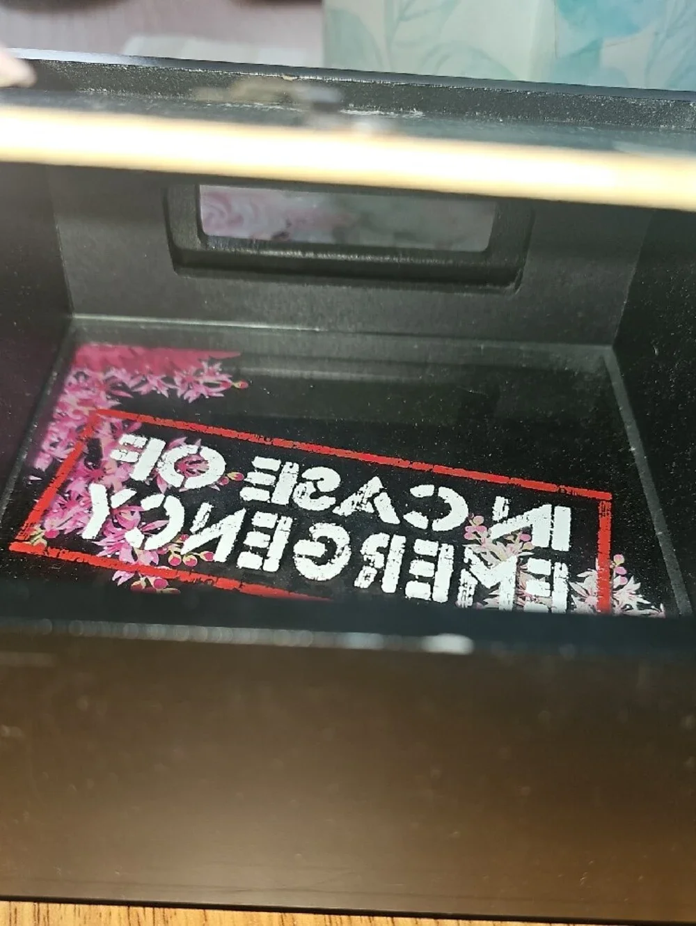 In Case of Emergency Wall Shadow Box - Money Saver Or Phone Holder
